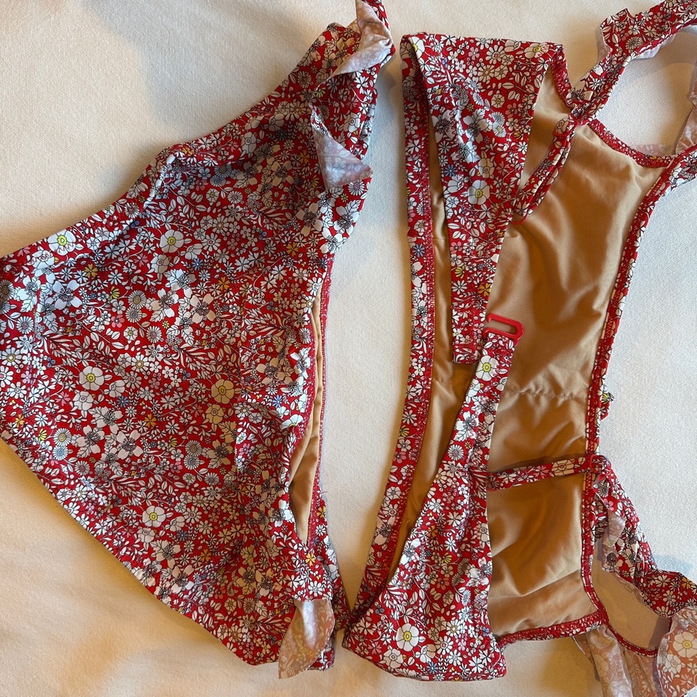 J. Crew Red Floral Bikini - Picture 2 of 3